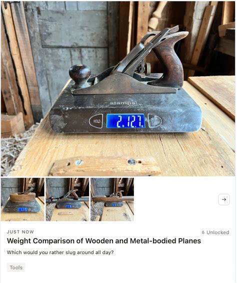 Weight Comparison of Wooden and Metal-bodied Planes – Mortise & Tenon ...