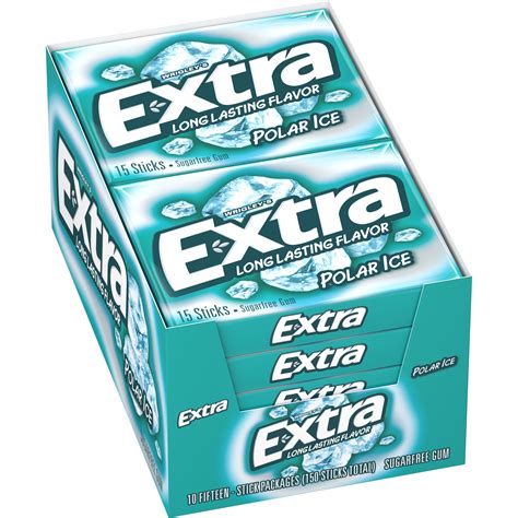 Extra Polar Ice Sugar Free Travel Chewing Gum Bulk - 150 ct (10 Pack ...