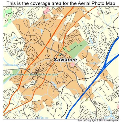 Aerial Photography Map of Suwanee, GA Georgia