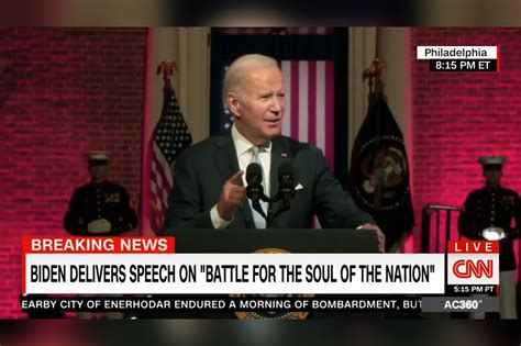 CNN questioned after altering red background of Biden speech