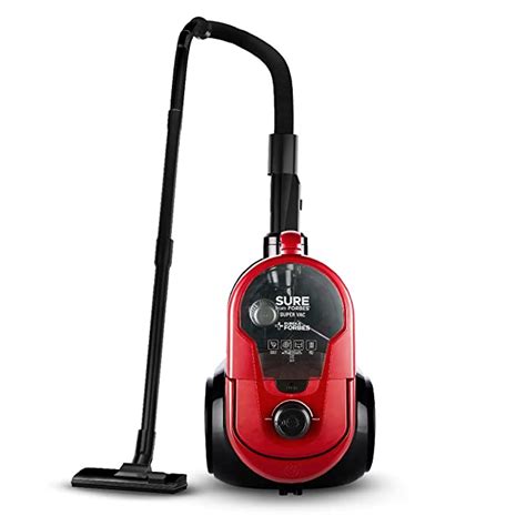 Eureka Forbes Super Vac 1600W Bagless Vacuum Cleaner with Powerful Cyclonic Technology (Black ...