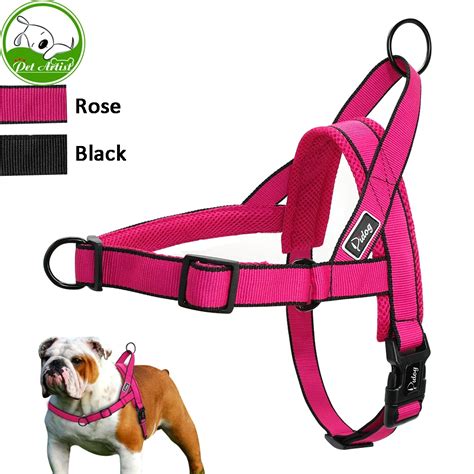 No Pull Nylon Dog Harness Pet Dogs Padded Mesh Vest Harnesses For ...