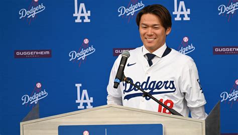 Dodgers introduce Japanese pitching ace Yamamoto