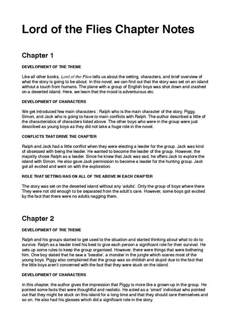 Lord of the flies chapter notes by HanGyeol Choe - Issuu