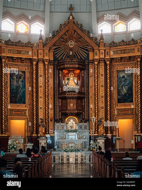 The interior of Antipolo Cathedral, in Antipolo, The Philippines Stock ...