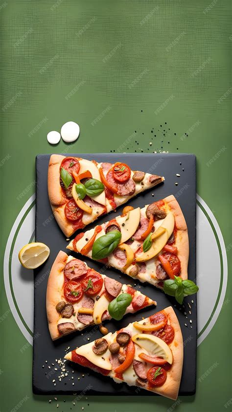 Premium AI Image | Pizza slices illustration background