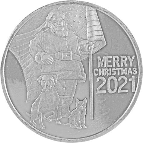 2021 1 oz Silver Merry Christmas Santa Rounds (New) - Silver.com™