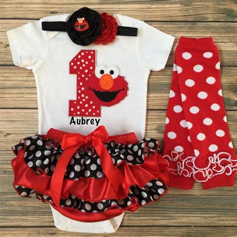 Elmo Birthday Outfit- First Birthday outfit/ Sesame Street/ Elmo | Elmo birthday party, Elmo ...