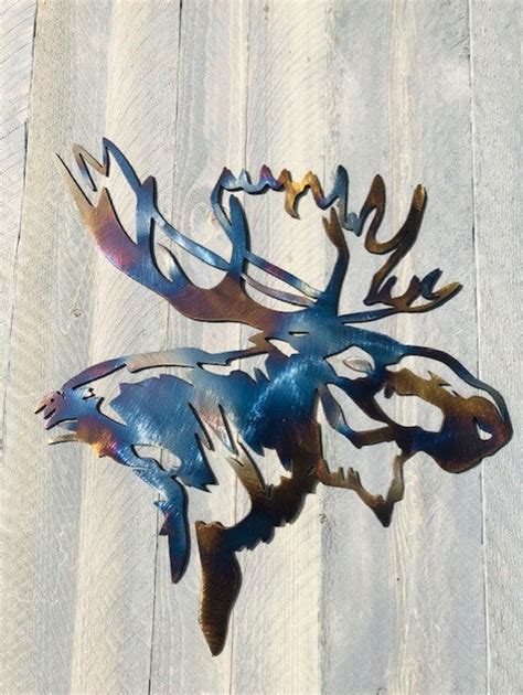 Metal Moose Head Wall Art - Etsy