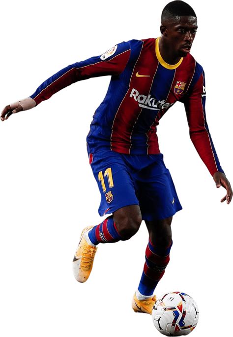 Ousmane Dembélé Barcelona football render - FootyRenders