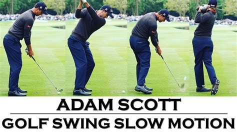 Adam Scott Golf Swing – Slow Motion_Short&Long Iron_(Down the line and ...