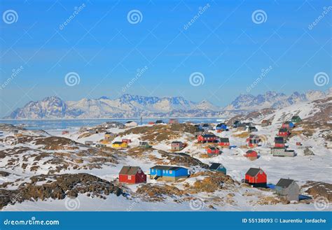 Colorful Houses in Greenland Stock Image - Image of frost, peace: 55138093