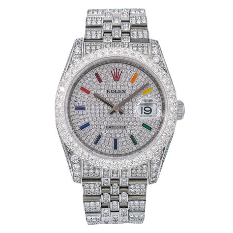 Rolex Datejust Diamond Watch, 116234 36mm, Silver Diamond Dial With St - OMI Jewelry