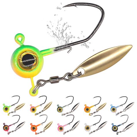 Buy Crappie-Jig-Heads-Kit-with-Underspin-Jig-Head-Spinner-Blade ...