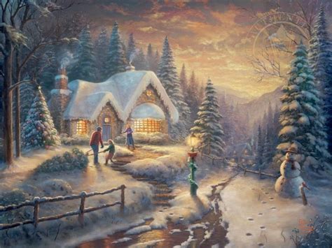 Country Christmas Homecoming | Thomas Kinkade Studios | Thomas kinkade christmas, Thomas kinkade ...