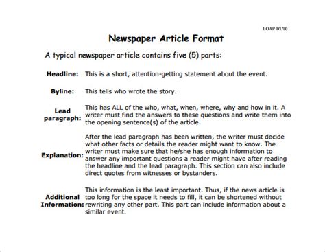 FREE 8+ Newspaper Article Samples in PDF, Word, PSD