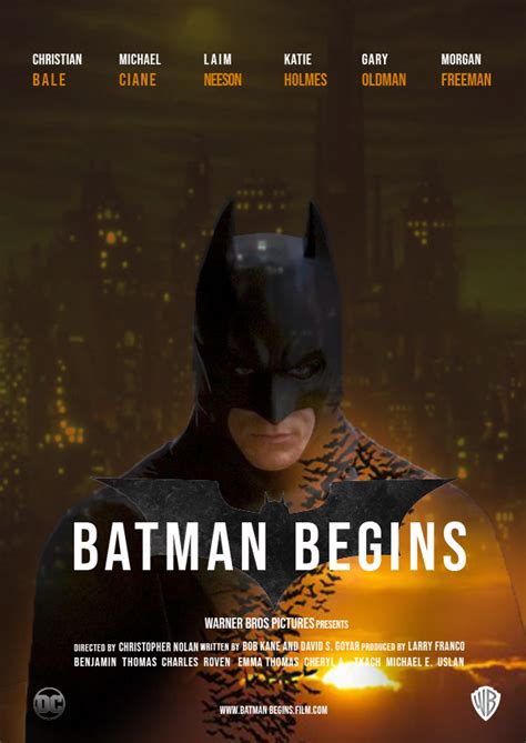 BATMAN BEGINS - MOVIE POSTER DESIGN on Behance