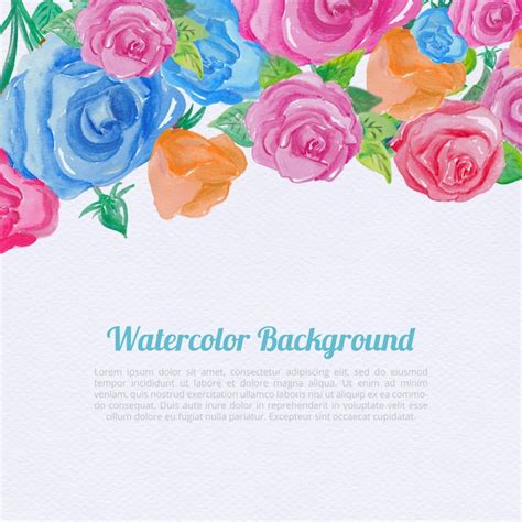 Premium Vector | Watercolor roses background