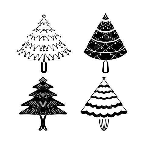 Black Christmas Tree, Christmas Tree, Black, Stick Figure PNG ...