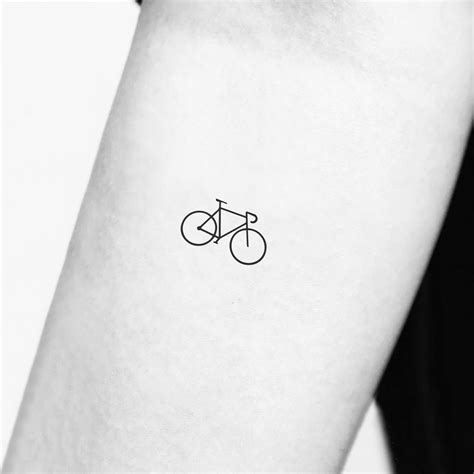 Minimalist Bicycle Temporary Tattoo set of 3 - Etsy