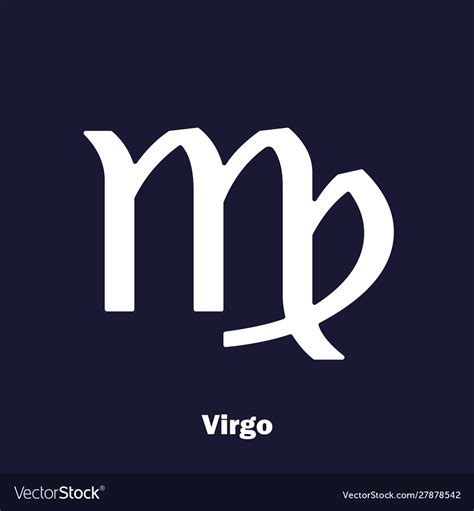 Virgo zodiac sign astrological symbol icon Vector Image