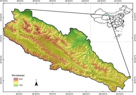 The location and terrain conditions of the Qilian Mountains within the ...