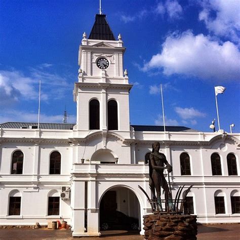 Mogale City Town Hall, with statue of Mogale in front. Use… | Flickr