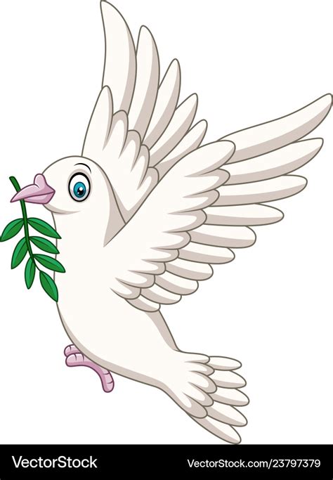 Cartoon dove birds logo for peace concept Vector Image