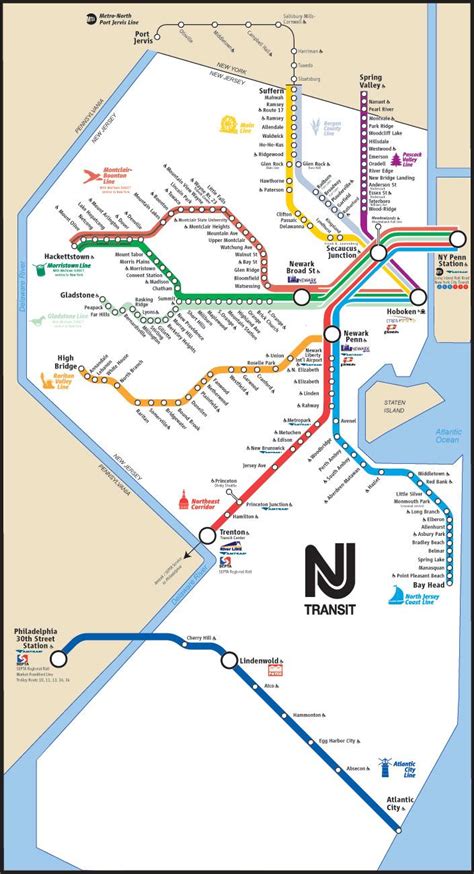 NJ Transit Map. Tres important! in 2019