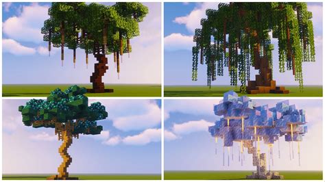 Custom Fantasy Tree Designs | Minecraft Tutorial - YouTube