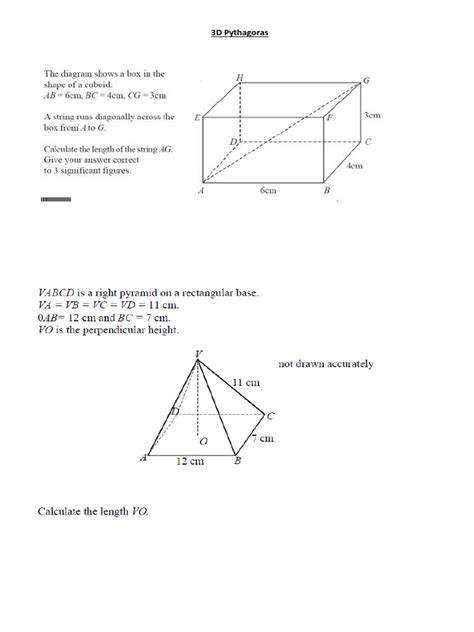 3D Pythagoras | PDF