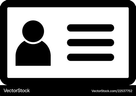 Id card icon Royalty Free Vector Image - VectorStock