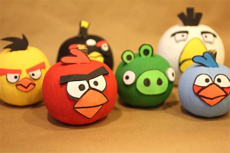 Angry Birds Inspired Halloween Pumpkin | FaveCrafts.com