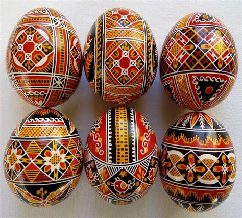 6 Real Ukrainian handmade Pysanky Easter Egg Ukraine Osterei | Etsy