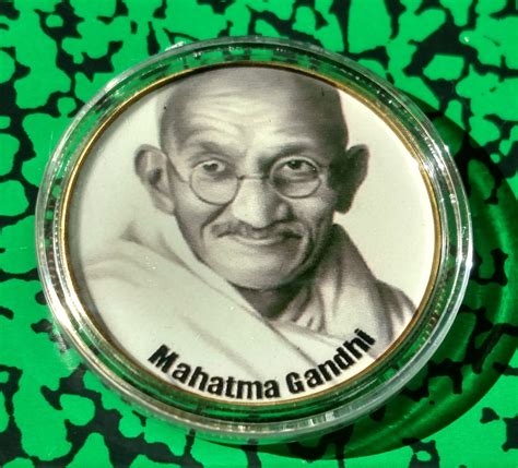 Mahatma Gandhi Colorized Art Coin | Etsy