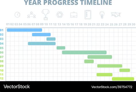 Project schedule year timeline work development Vector Image