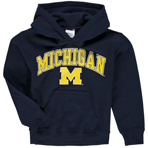 Michigan Wolverines Youth Navy Blue Midsized Pullover Hoodie