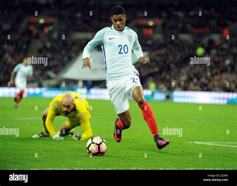 MARCUS RASHFORD OF ENGLAND IS ENGLAND V SPAIN WEMBLEY STADIUM LONDON ...