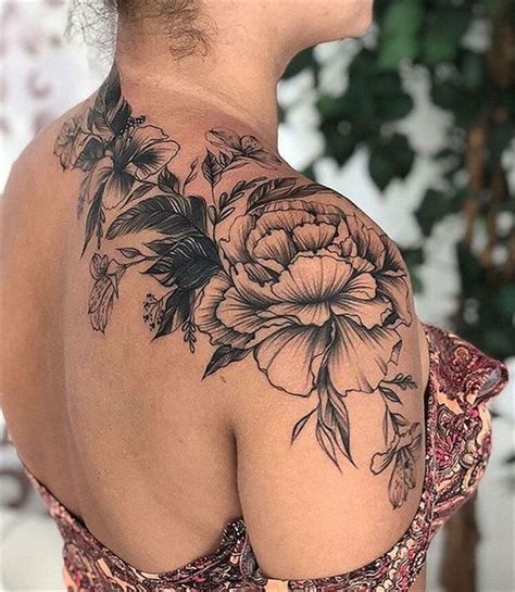 50 Gorgeous And Exclusive Shoulder Floral Tattoo Designs You Dream To Have | Women Fashion ...