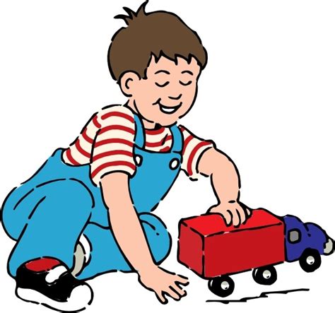 Boy Playing With Toy Truck clip art Free vector in Open office drawing svg ( .svg ) vector ...