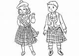 Scotland Coloring Page sketch template