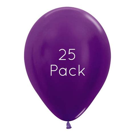 Metallic Violet Balloons - 25 Pkt – Build a Birthday NZ