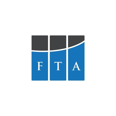 FTA letter logo design on WHITE background. FTA creative initials letter logo concept. FTA ...