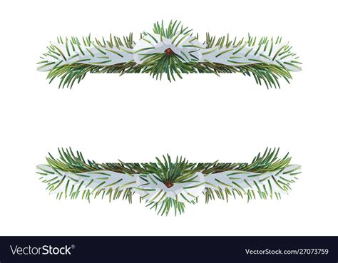 Christmas wreath border Royalty Free Vector Image