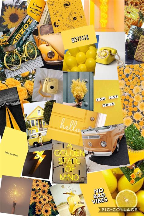 Yellow Aesthetic Collage Wallpapers - Wallpaper Cave