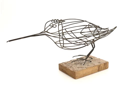 Lot - Mid-Century Modern Brutalist Wire Bird Sculpture