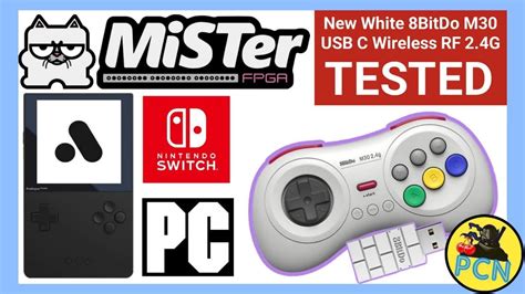 NEW USB-C 8BitDo M30 2.4G Wireless Gamepad (White) | Analogue Pocket, MiSTer. Nintendo Switch ...