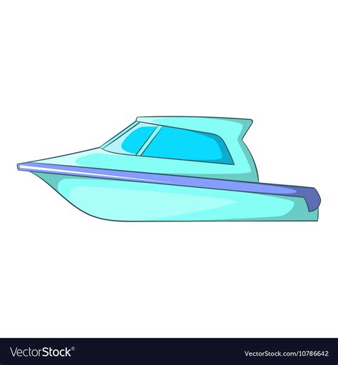 Speed boat icon cartoon style Royalty Free Vector Image