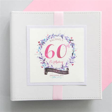 personalised 60th birthday photo album by natalie ryan design | notonthehighstreet.com