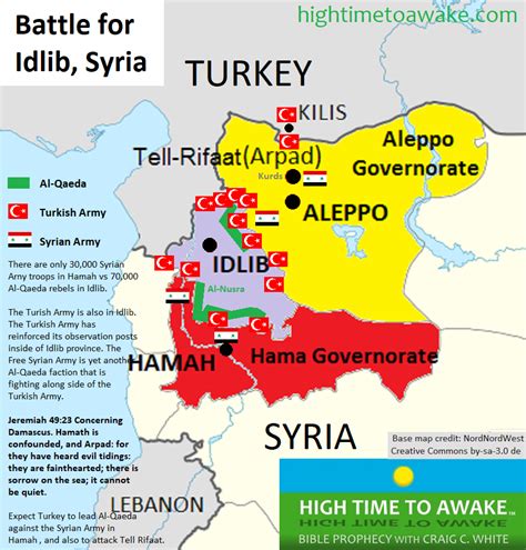 Battle for Idlib Syria map – High Time to Awake